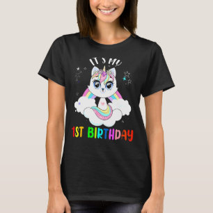 Es ist mein 1. Geburtstag Niedlich Rainbow Unicorn T-Shirt