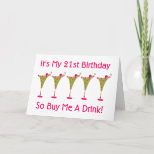 Es ist mein 21. Geburtstag Karte