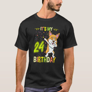 Es ist mein 24. Geburtstag Dabbing Corgi T-Shirt