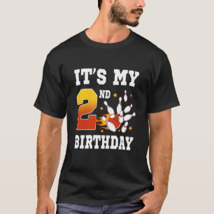 Es ist mein 2. Geburtstag Bowling Thema 2 Jahre al T-Shirt