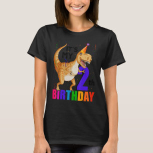 Es ist mein 2. Geburtstag Glück 2 Jahr Dinosaurier T-Shirt