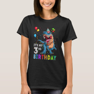 Es ist mein 3. Geburtstag Glück 3 Jahre Dinosaurie T-Shirt