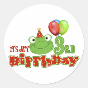Es ist mein 3. Geburtstag Runder Aufkleber