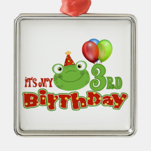 Es ist mein 3. Geburtstag Silbernes Ornament