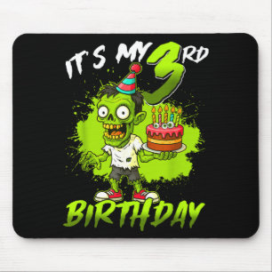 Es ist mein 3. Geburtstag Zombie 3 Jahre alt Frohe Mousepad