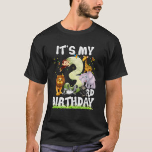 Es ist mein 3. Geburtstag Zoo Jungle Safari 3 Jahr T-Shirt