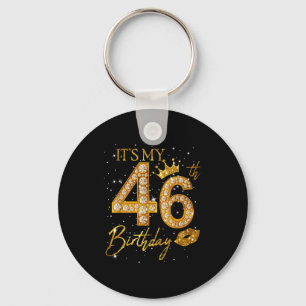 Es ist mein 46. Geburtstag Krone 46 Jahre alt 46.  Schlüsselanhänger