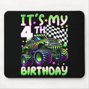 Es ist mein 4. Geburtstag Jungen Monstertruck 4 Ja Mousepad