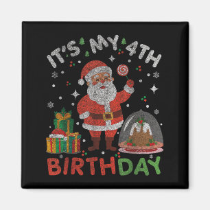Es ist mein 4. Geburtstag-lustiger Weihnachten San Magnet