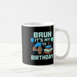Es ist mein 4. Geburtstags-Spiel Pixel Boy Lustige Kaffeetasse