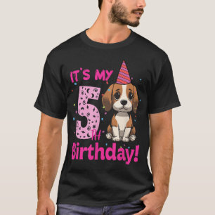 Es ist mein 5. Geburtstag Beagle-Hundefreund 5 Jah T-Shirt