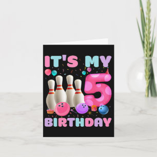 Es ist mein 5 Geburtstag Bowling 5. Geburtstag Par Karte