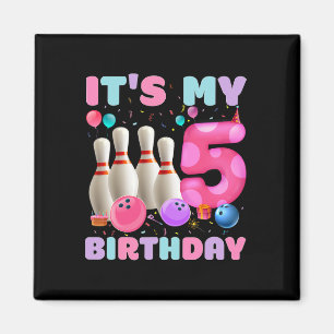 Es ist mein 5 Geburtstag Bowling 5. Geburtstag Par Magnet