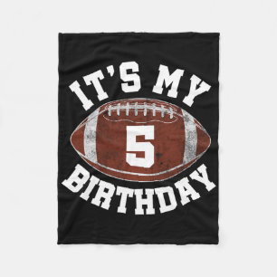 Es ist mein 5. Geburtstag Junge 5 Jahre alter Fußb Fleecedecke
