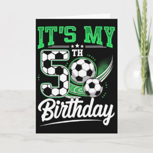 Es ist mein 5. Geburtstag Junge Fußball Ll 5 Jahre Karte