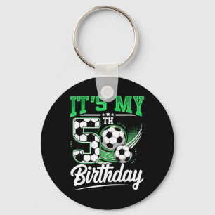 Es ist mein 5. Geburtstag Junge Fußball Ll 5 Jahre Schlüsselanhänger