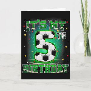 Es ist mein 5. Geburtstag Jungen Fußball 5 Jahre a Karte