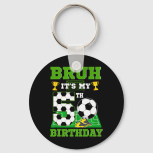 Es ist mein 5. Geburtstag Jungen-Fußball-Themenpar Schlüsselanhänger