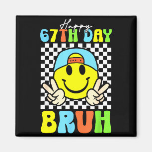 Es ist mein 67. Schultag Bruh Six Seven Meme Junge Magnet