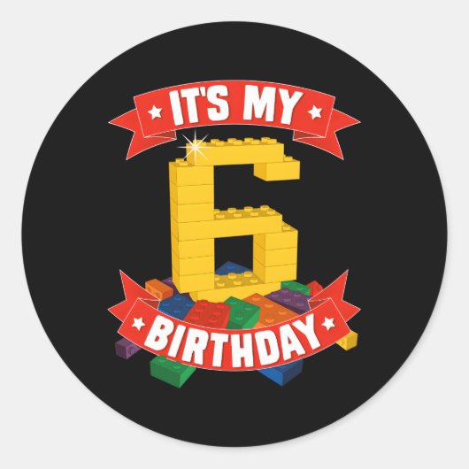 Es ist mein 6-Block-Gebäude Runder Aufkleber (Vorderseite)