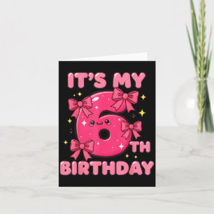 Es ist mein 6. Geburtstag Coquette-Bogen Mädchen C Karte