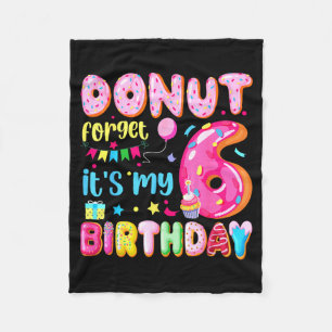 Es ist mein 6. Geburtstag Donut Vergiss nicht Pun Fleecedecke