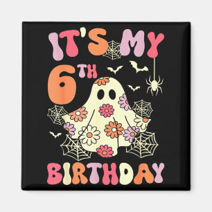 Es ist mein 6. Geburtstag Halloween Geist 6 Jahre Magnet