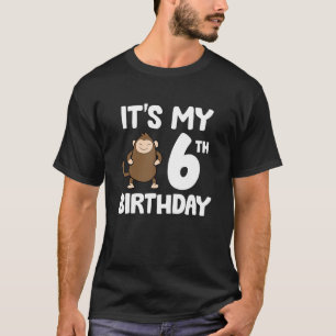 Es ist mein 6. Geburtstag Niedlichen Affenalter 6. T-Shirt