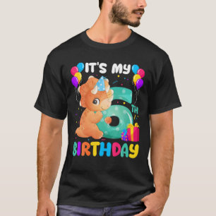 Es ist mein 6. Geburtstags-Glück 6 Jahre Dinosauri T-Shirt
