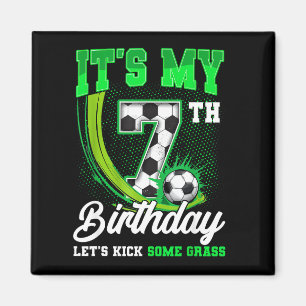 Es ist mein 7. Fußball-Geburtstag Junge Lustig 7 J Magnet