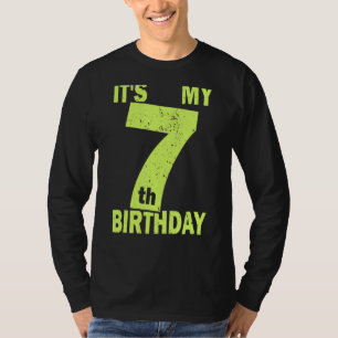 Es ist mein 7. Geburtstag 7 Jahre altes Mädchen un T-Shirt
