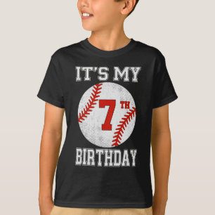 Es ist mein 7. Geburtstag Baseball-Design T-Shirt