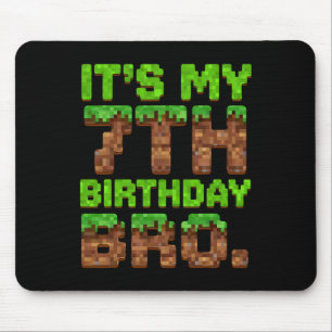Es ist mein 7. Geburtstag Bro Pixel Game Lustig 7  Mousepad