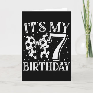 Es ist mein 7. Geburtstag Fußball Mädchen Geburtst Karte