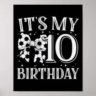 Es ist mein 7. Geburtstag Fußball Mädchen Geburtst Poster