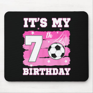 Es ist mein 7. Geburtstag Fußball Thema 7 Jahre al Mousepad