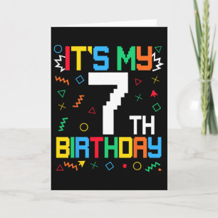 Es ist mein 7. Geburtstag Gamer Kids Videospiel Ge Karte