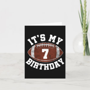 Es ist mein 7. Geburtstag Junge 7 Jahre alter Fußb Karte