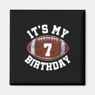 Es ist mein 7. Geburtstag Junge 7 Jahre alter Fußb Magnet