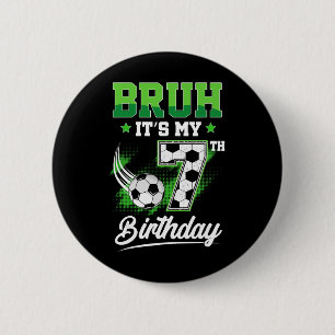 Es ist mein 7. Geburtstag Junge Sport Fan 7 Jahre  Button