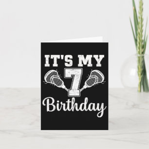 Es ist mein 7. Geburtstag Lacrosse 7 Jahre alt Geb Karte