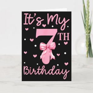 Es ist mein 7. Geburtstag Mädchen Coquette Bogen 7 Karte