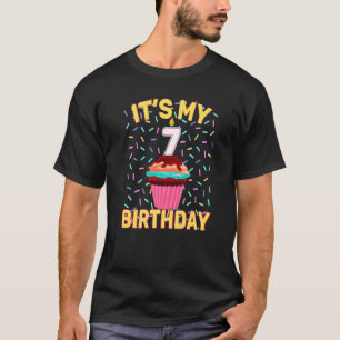 Es ist mein 7. Geburtstag süßen Cupcake Sieben 7 J T-Shirt