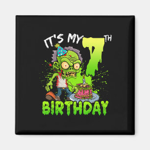 Es ist mein 7. Geburtstag Zombie Lover 7-jährige J Magnet