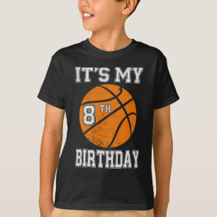 Es ist mein 8. Geburtstag Basketball-Design T-Shirt