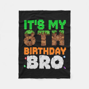 Es ist mein 8. Geburtstag Bro Pixel Game 8 Jahre a Fleecedecke