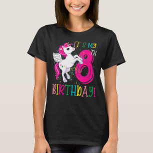 Es ist mein 8. Geburtstag-Einhorn 8 Jahre alt Gebu T-Shirt