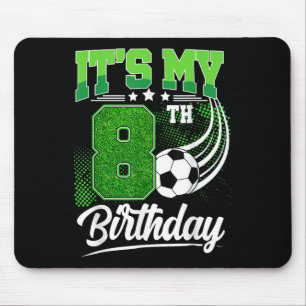 Es ist mein 8. Geburtstag Junge Fußball 8 Jahre al Mousepad
