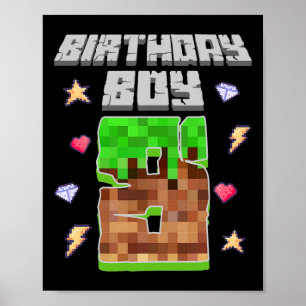 Es ist mein 8. Geburtstag Junge Gamer 8 Jahre alt Poster
