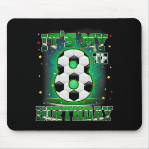 Es ist mein 8. Geburtstag Jungen Fußball 8 Jahre a Mousepad